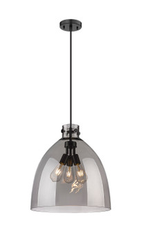 Downtown Urban Three Light Pendant in Matte Black (405|410-3PL-BK-G412-18SM)