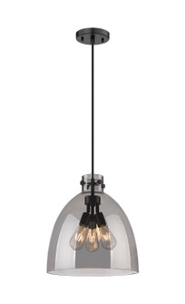 Downtown Urban Three Light Pendant in Matte Black (405|410-3PL-BK-G412-16SM)