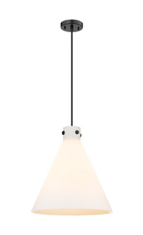 Downtown Urban Three Light Pendant in Matte Black (405|410-3PL-BK-G411-18WH)