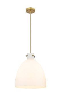 Downtown Urban Three Light Pendant in Brushed Brass (405|410-3PL-BB-G412-16WH)