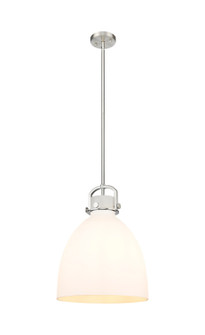 Downtown Urban One Light Pendant in Satin Nickel (405|410-1SL-SN-G412-14WH)