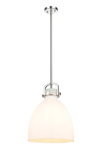 Downtown Urban One Light Pendant in Polished Nickel (405|410-1SL-PN-G412-14WH)