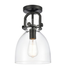 Downtown Urban One Light Flush Mount in Matte Black (405|410-1F-BK-G412-8CL)