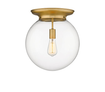 Essex One Light Flush Mount in Brushed Brass (405|221-1F-BB-G202-14)