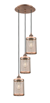 Downtown Urban LED Pendant in Antique Copper (405|113B-3P-AC-M18-AC)