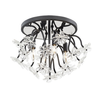 Wildflower Four Light Semi-Flush Mount in Matte Black (137|378S04MB)