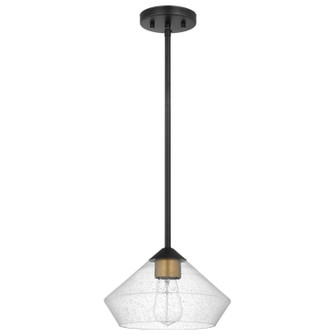 Starlight One Light Mini Pendant in Matte Black / Natural Brass (72|60-7682)