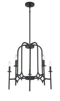 Muncie Five Light Chandelier in Coal (7|5035-66A)