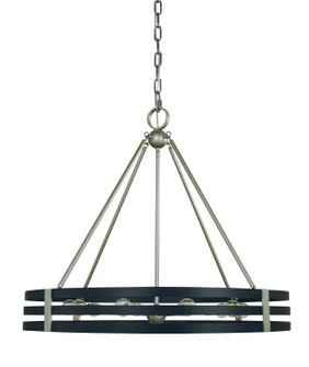 Luxe Ten Light Chandelier in Satin Pewter/Matte Black (8|L1125 SP/MBLACK)