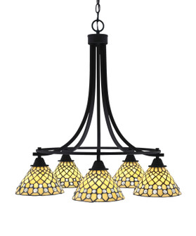 Paramount Five Light Chandelier in Matte Black (200|3415-MB-9415)