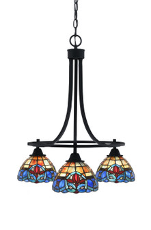 Paramount Three Light Chandelier in Matte Black (200|3413-MB-9355)