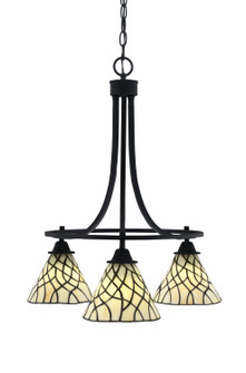 Paramount Three Light Chandelier in Matte Black (200|3413-MB-9115)