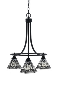 Paramount Three Light Chandelier in Matte Black (200|3413-MB-9105)