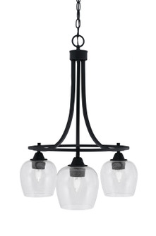 Paramount Three Light Chandelier in Matte Black (200|3413-MB-4810)