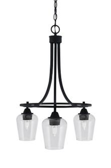 Paramount Three Light Chandelier in Matte Black (200|3413-MB-210)