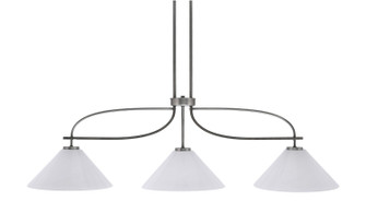 Monterey Three Light Island Pendant in Graphite & Painted Distressed Wood-look (200|2936-GPDW-2121)