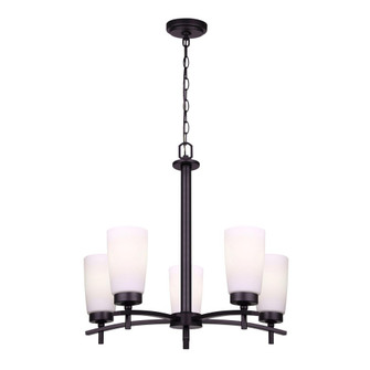 Portia Five Light Chandelier in Matte Black (387|ICH326A05BK)