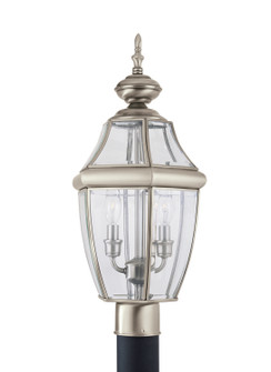 Lancaster Two Light Outdoor Post Lantern in Antique Brushed Nickel (1|8229EN-965)