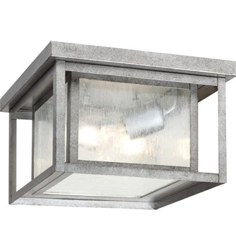 Hunnington Two Light Outdoor Flush Mount in Weathered Pewter (1|78027-57)