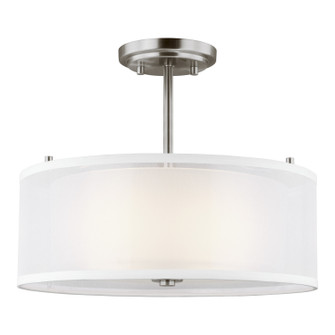 Elmwood Park Two Light Semi-Flush Mount in Brushed Nickel (1|7737302EN3-962)