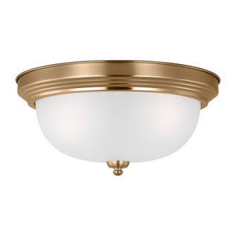 Geary Three Light Flush Mount in Satin Brass (1|77065EN3-848)