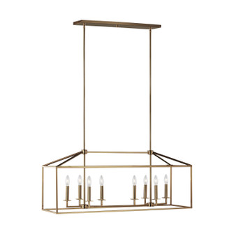 Perryton Eight Light Island Pendant in Satin Brass (1|6615008-848)