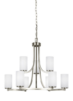 Hettinger Nine Light Chandelier in Brushed Nickel (1|3139109EN3-962)