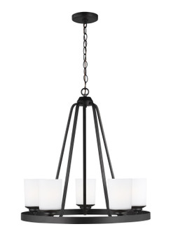 Kemal Five Light Chandelier in Midnight Black (1|3130705EN3-112)