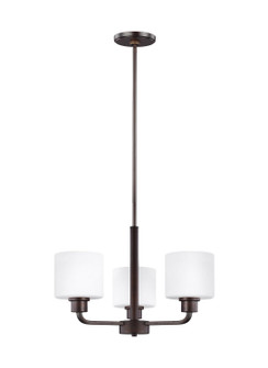 Canfield Three Light Chandelier in Bronze (1|3128803EN3-710)