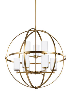 Alturas Nine Light Chandelier in Satin Brass (1|3124609EN3-848)