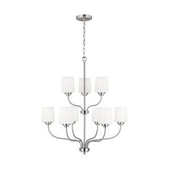 Windom Nine Light Chandelier in Brushed Nickel (1|3102809-962)