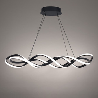Interlace LED Pendant in Black (34|PD-47839-BK)