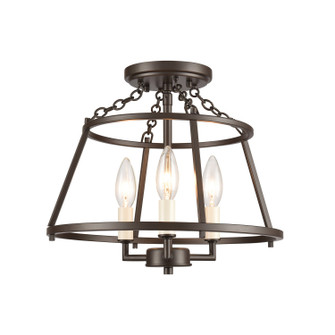 Joanie Three Light Semi Flush Mount in Old Bronze (45|EC89693/3)