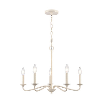 Quinn Five Light Chandelier in Antique White (45|EC89686/5)