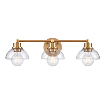 Julian Three Light Vanity in Brushed Gold (45|89912/3)