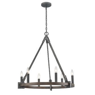 Harwell Six Light Chandelier in Antique Millwood (45|82286/6)