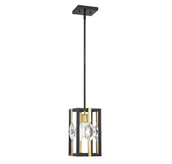 Lowell One Light Mini Pendant in Bronze w/ Brass Accents (51|7-639-1-77)