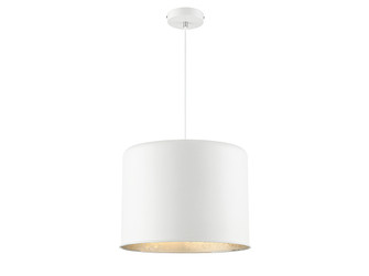 Morgan One Light Pendant in Textured White w/ Silver Leaf (51|7-554-1-135)