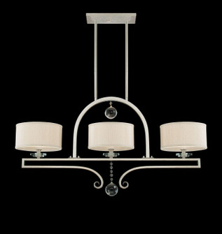 Rosendal Three Light Linear Chandelier in Silver Sparkle (51|1-252-3-307)