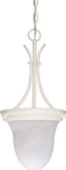 Alabaster Glass Bell One Light Pendant in Textured White (72|60/397)