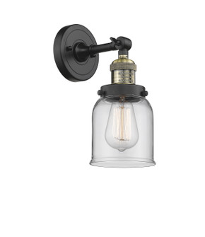 Small Bell One Light Wall Sconce in Black Brushed Brass (405|203-BBB-G52)