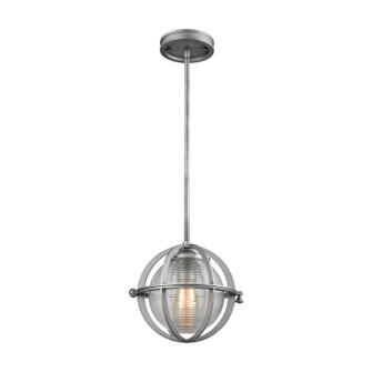 Aubridge One Light Mini Pendant in Weathered Zinc (45|16172/1)