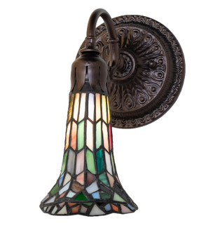 Stained Glass Pond Lily One Light Wall Sconce in Mahogany Bronze (57|251873)