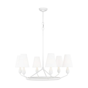 Ziba Six Light Chandelier in Matte White (454|TC1186MWT)