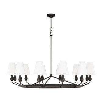 Ziba 12 Light Chandelier in Aged Iron (454|TC11712AI)