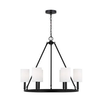 Egmont Six Light Chandelier in Midnight Black (454|DJC1086MBK)