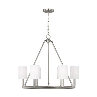 Egmont Six Light Chandelier in Brushed Steel (454|DJC1086BS)