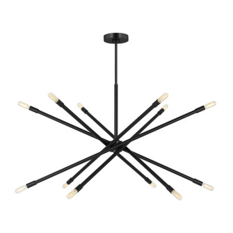 Eastyn 12 Light Chandelier in Midnight Black (454|CC16512MBK)