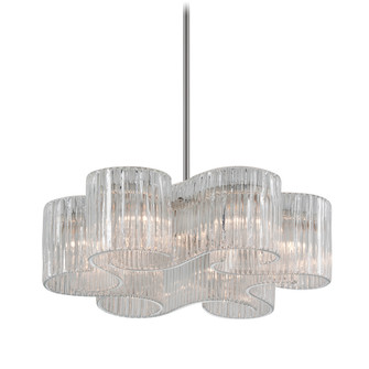 Circo Six Light Chandelier in Warm Silver Leaf (68|240-46-WSL)