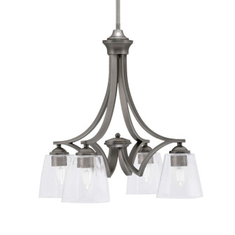 Zilo Four Light Chandelier in Graphite (200|568-GP-461)